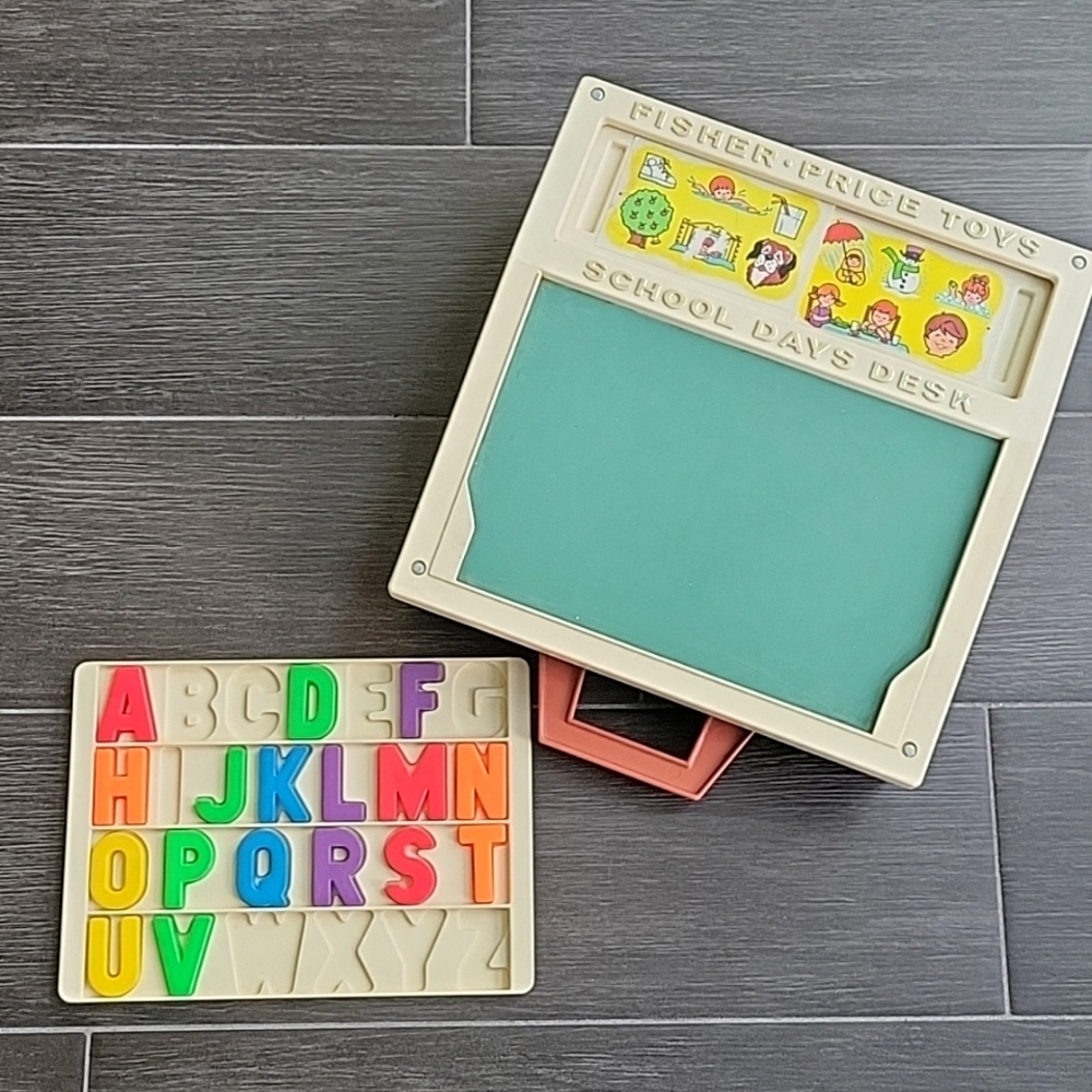 Fisher Price Toys School Days Desk Vintage